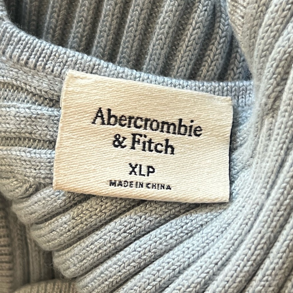 Abercrombie & Fitch Women’s Light Blue V-Neck Ribbed Dress Size XLarge - Picture 5 of 5